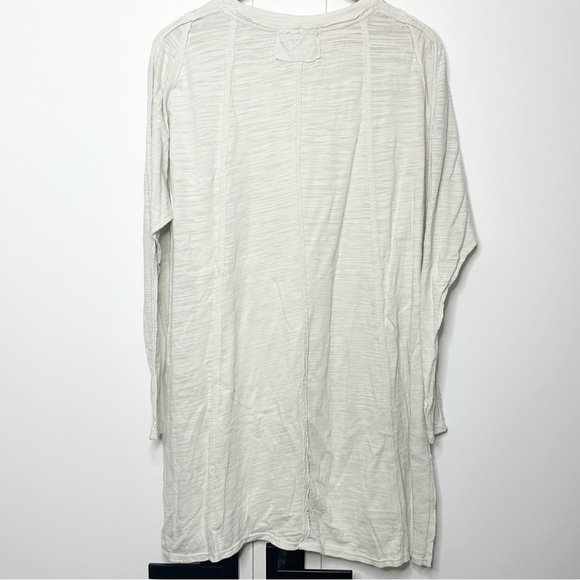 Free People | We The Free Long Beach Tunic Slub Jersey Longline Tee XS off white - Picture 5 of 12